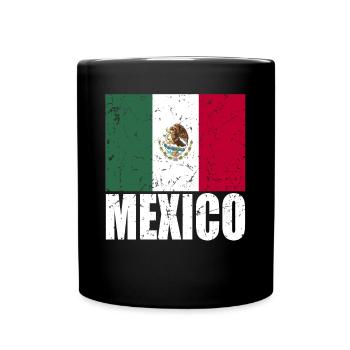 Drapeau du Mexique - Mug uni - noir - Devant