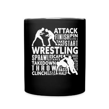 Lutte Lutte Cadeau de lutteur lutteur - Mug uni - noir - Devant