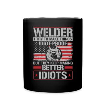 Soudeur Soudeur Vintage Américain - Mug uni - noir - Devant