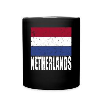 Drapeau des Pays-Bas - Mug uni - noir - Devant