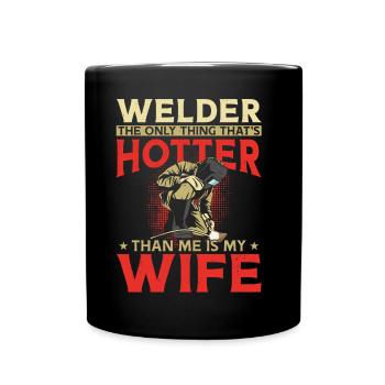 Welder Welding Husband Wife - Full Colour Mug - black - Front