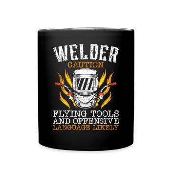 Welder Welding Vintage Welder - Tasse einfarbig - Schwarz - Vorne