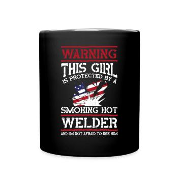Soudeur Soudeur Petite amie Vintage - Mug uni - noir - Devant