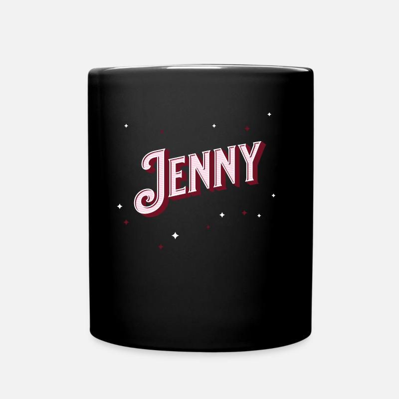Jenny Namen personalisiert - Tasse einfarbig - Schwarz