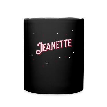 Jeanette name personalized - Full Colour Mug - black - Front