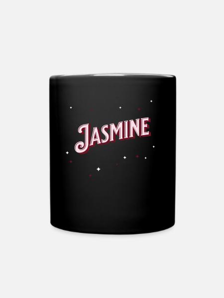 Jasmine Namen personalisiert - Tasse einfarbig - Schwarz