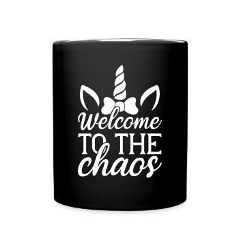 Welcome to Chaos Unicorn - Full Colour Mug - black - Front