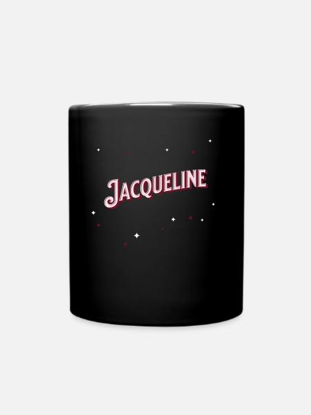 Jacqueline Namen personalisiert - Tasse einfarbig - Schwarz