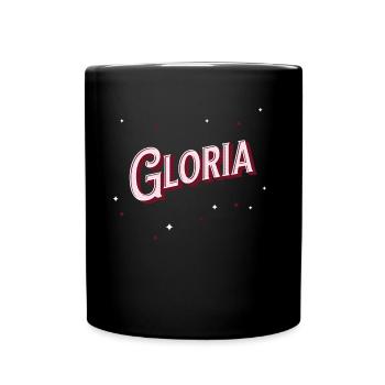 Gloria Namen personalisiert - Tasse einfarbig - Schwarz - Vorne