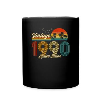 Vintage 1990 Cadeau en édition limitée pour anniversaire 22 - Mug uni - noir - Devant
