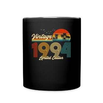 Vintage 1994 Limited Edition Gift for Birthday - Full Colour Mug - black - Front