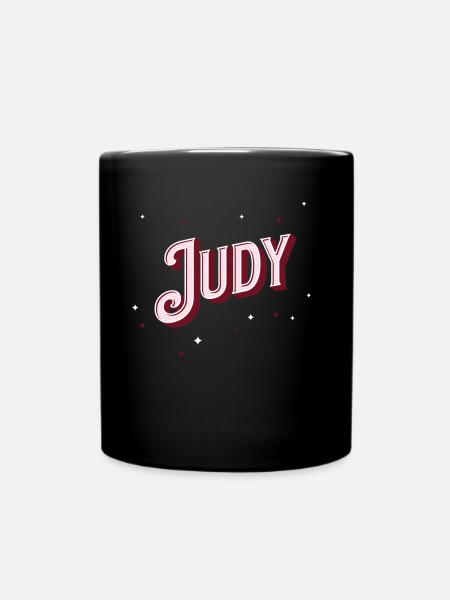 Judy Namen personalisiert - Tasse einfarbig - Schwarz