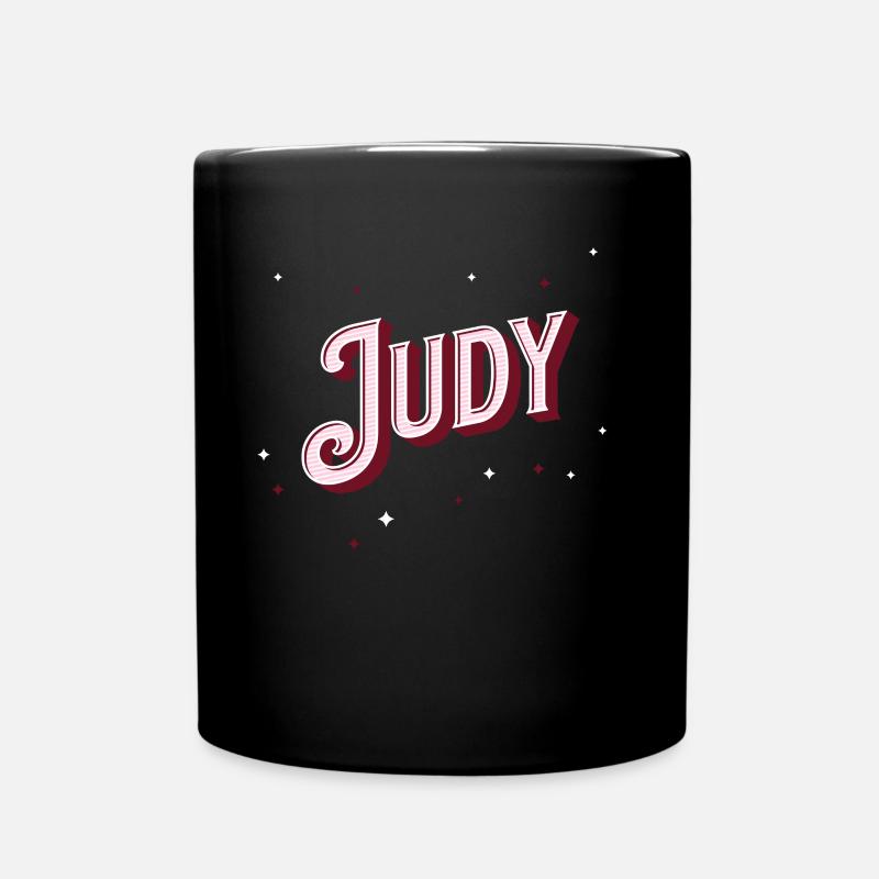 Judy Namen personalisiert - Tasse einfarbig - Schwarz
