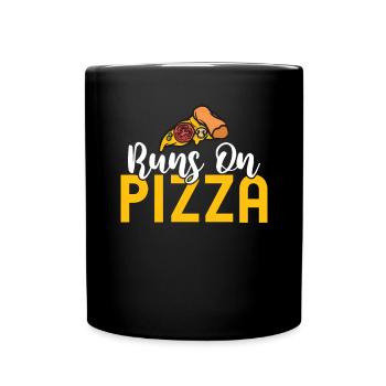 Snack Pizzalove Pizza Lover Gift - Full Colour Mug - black - Front