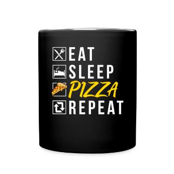 Snack Pizzalove Pizza Lover Gift - Full Colour Mug - black - Front