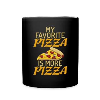 Snack Pizzalove Pizza Lover Gift - Full Colour Mug - black - Front