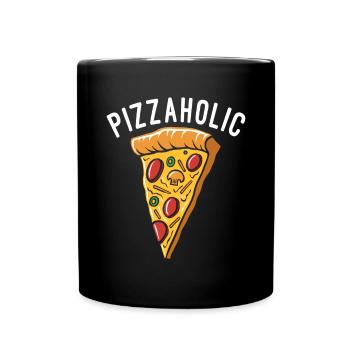 Snack Pizzalove Pizza Lover Gift - Full Colour Mug - black - Front