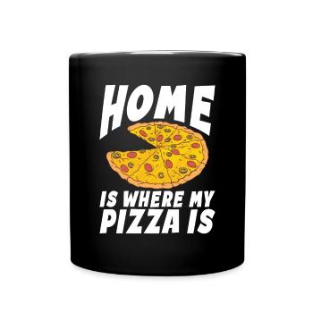 Snack Pizzalove Pizza Lover Gift - Full Colour Mug - black - Front
