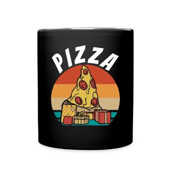 Snack Pizzalove Pizza Lover Cadeau - Mug uni - noir - Devant