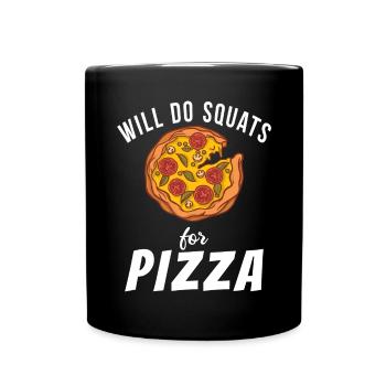 Snack Pizzalove Pizza Lover Gift - Full Colour Mug - black - Front