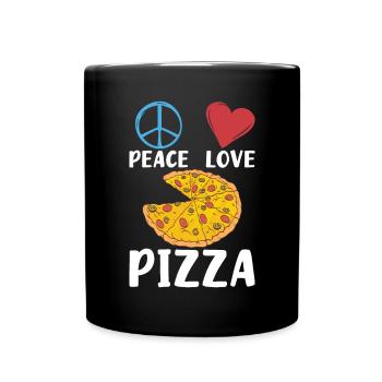 Snack Pizzalove Pizza Lover Gift - Full Colour Mug - black - Front