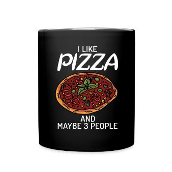 Snack Pizzalove Pizza Lover Gift - Full Colour Mug - black - Front