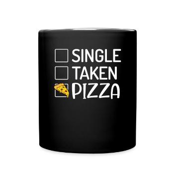Snack Pizzalove Pizza Lover Geschenk - Tasse einfarbig - Schwarz - Vorne