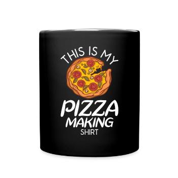 Snack Pizzalove Pizza Lover Gift - Full Colour Mug - black - Front