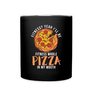 Snack Pizzalove Pizza Lover Gift - Full Colour Mug - black - Front