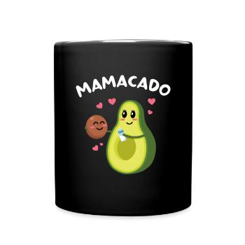 Mamacado avocado, mother, gift - Full Colour Mug - black - Front