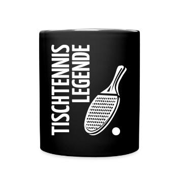 Tischtennis Legende Noppe Tischtennisspieler - Tasse einfarbig - Schwarz - Vorne