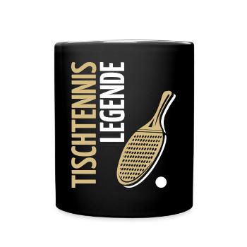 Tischtennis Legende Noppe Tischtennisspieler - Tasse einfarbig - Schwarz - Vorne