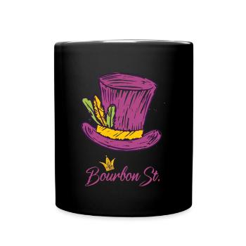 Bourbon Street Mardi Gras New Orleans French Quart - Full Colour Mug - black - Front