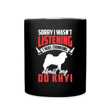 An Do Khyi gedacht Tibetmastiff Tibetdogge - Tasse einfarbig - Schwarz - Vorne
