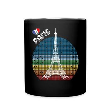Love Paris Retro Tour Eiffel France Souvenir F - Mug uni - noir - Devant