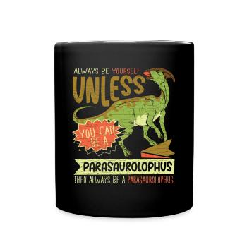Parasaurolophus Dino - Tasse einfarbig - Schwarz - Vorne
