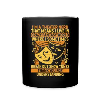 Theater Schauspieler Actor - Tasse einfarbig - Schwarz - Vorne