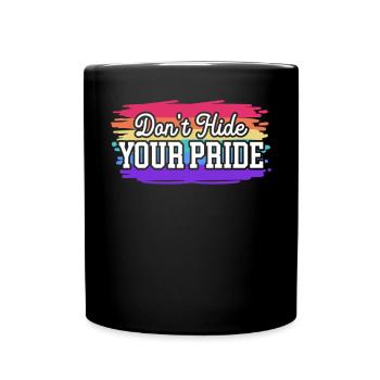 Ne cachez pas votre mois de la fierté Droits des homosexuels LGBTQ - Mug uni - noir - Devant