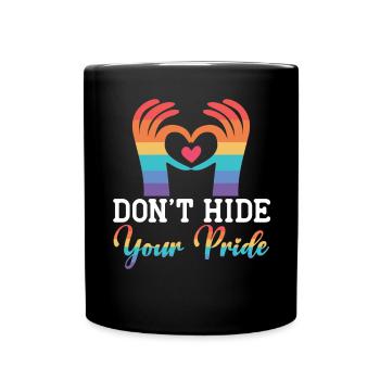 Ne cachez pas votre mois de la fierté Droits des homosexuels LGBTQ - Mug uni - noir - Devant