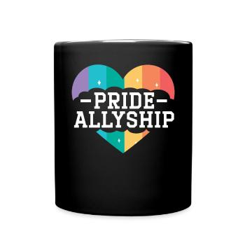 Pride Allyship Month Gay Rights LGBTQ-Unterstützer - Tasse einfarbig - Schwarz - Vorne