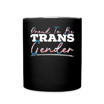 Fier d'être transgenre Rainbow Pride LGBTQ Trans - Mug uni - noir - Devant