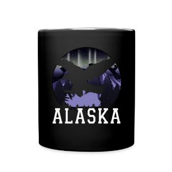 Alaska Gift USA Nature Bear Denali Grizzly Forest - Full Colour Mug - black - Front