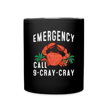T-shirt de crabe de crabe de crevette de scorpion de homard - Mug uni - noir - Devant
