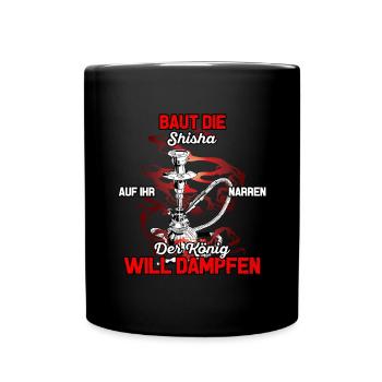 Shisha Doppelapfel Hookah Rauchen Tabak Vape Kohle - Tasse einfarbig - Schwarz - Vorne