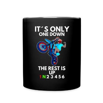 Supermoto / Supermotard / Supermoto Wheelie Biker - Mug uni - noir - Devant