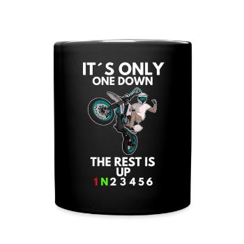 Supermoto / Supermotard / Supermoto Wheelie Biker - Mug uni - noir - Devant
