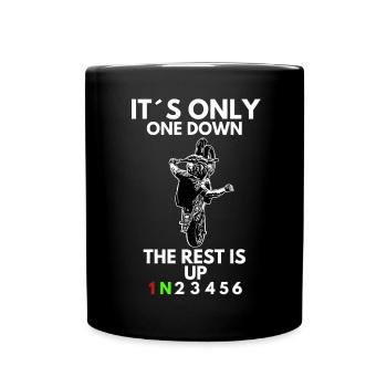 Supermoto / Supermotard / Supermoto Wheelie Biker - Mug uni - noir - Devant