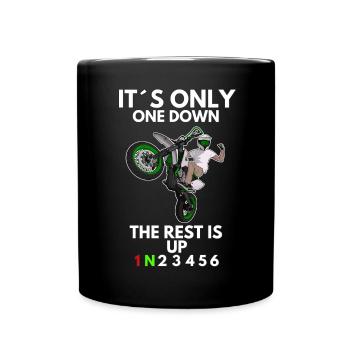 Supermoto / Supermotard / Supermoto Wheelie Biker - Mug uni - noir - Devant
