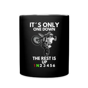 Supermoto / Supermotard / Supermoto Wheelie Biker - Mug uni - noir - Devant