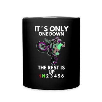 Supermoto / Supermotard / Supermoto Wheelie Biker - Mug uni - noir - Devant